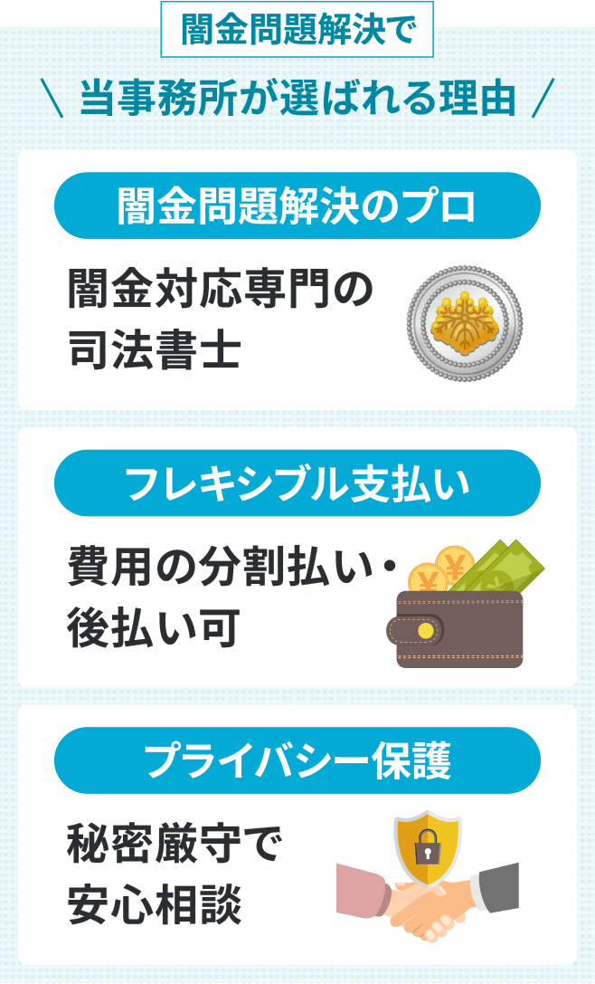 闇金・ヤミ金問題解決でおすすめの兵庫闇金対策司法書士センター